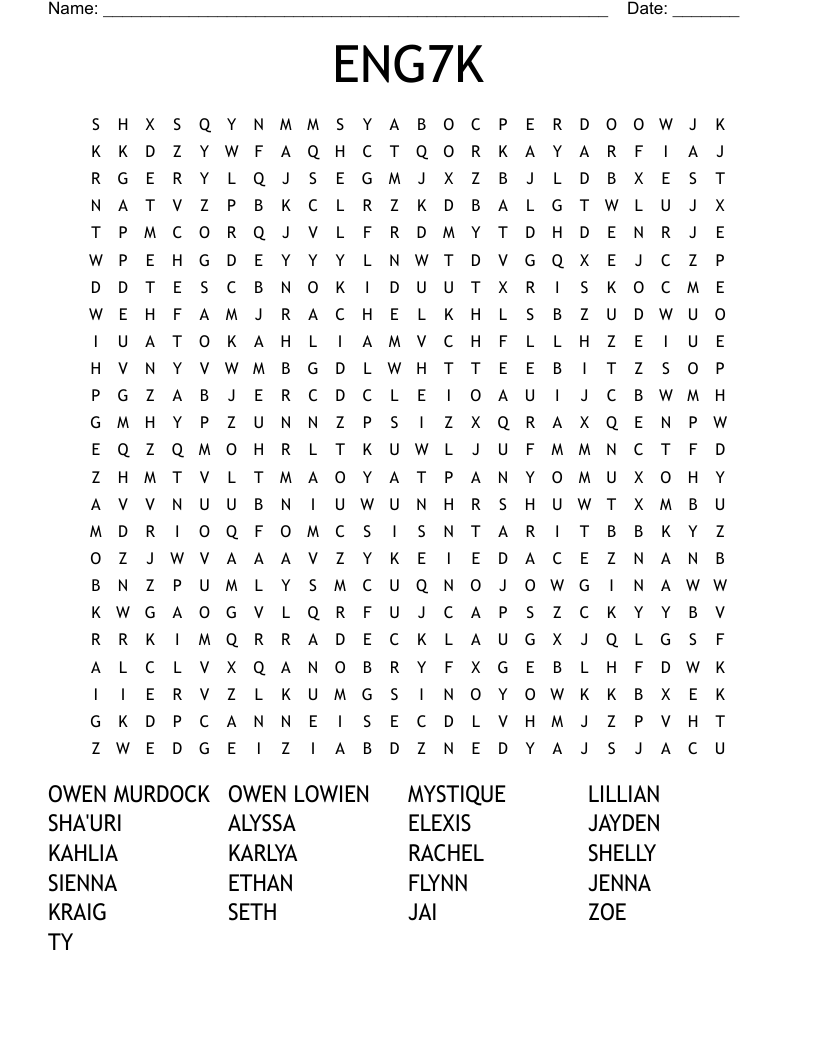 ENG7K Word Search WordMint