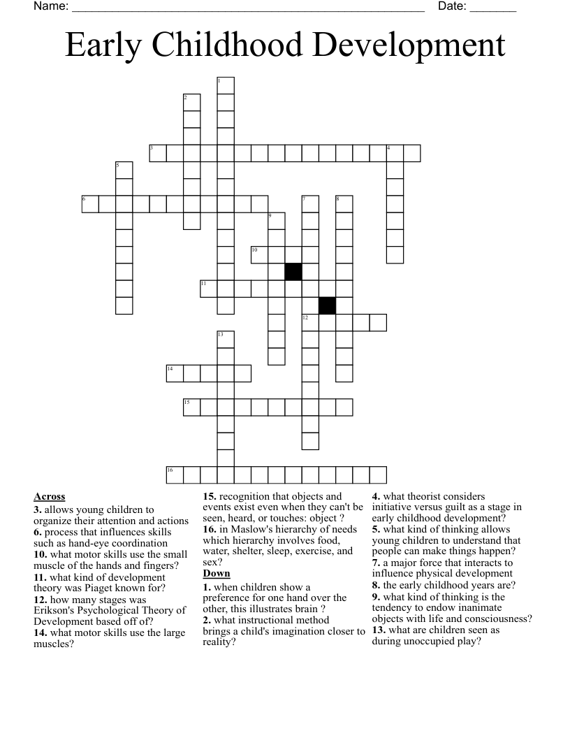 Psychology Crosswords, Word Searches, Bingo Cards WordMint