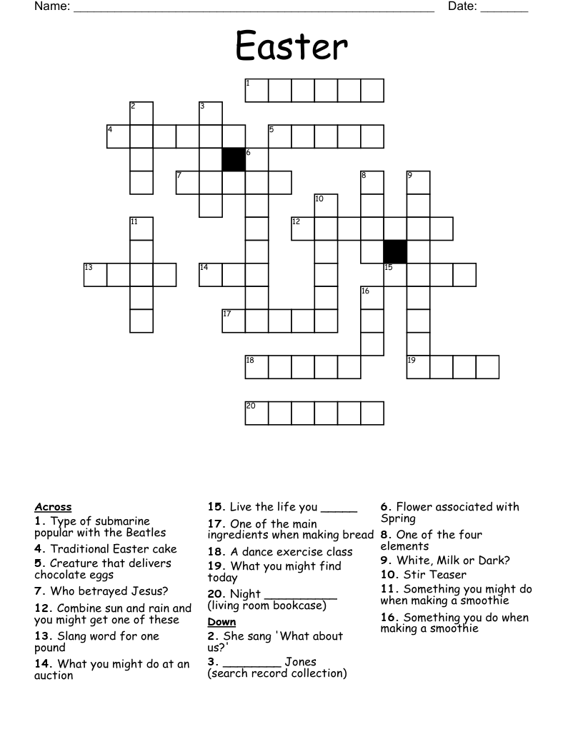 Easter Crossword WordMint