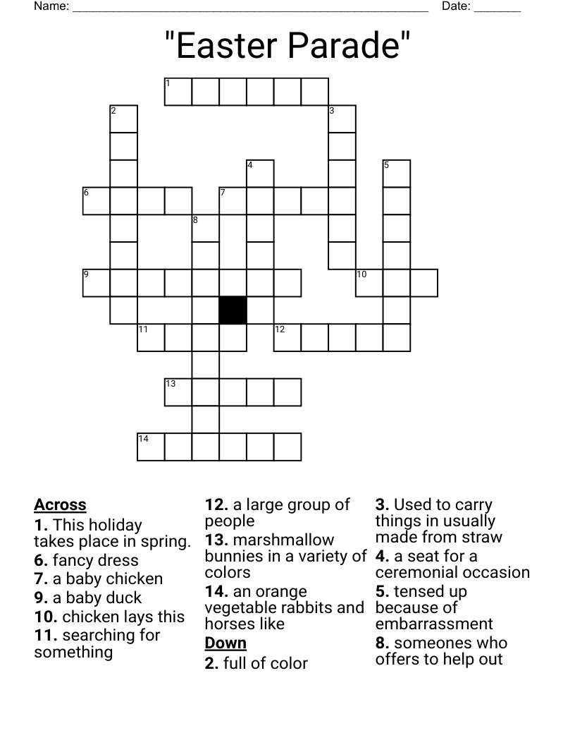 "Easter Parade" Crossword WordMint