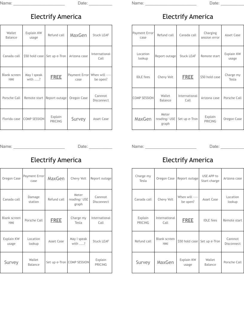 ELectrify America Crossword WordMint