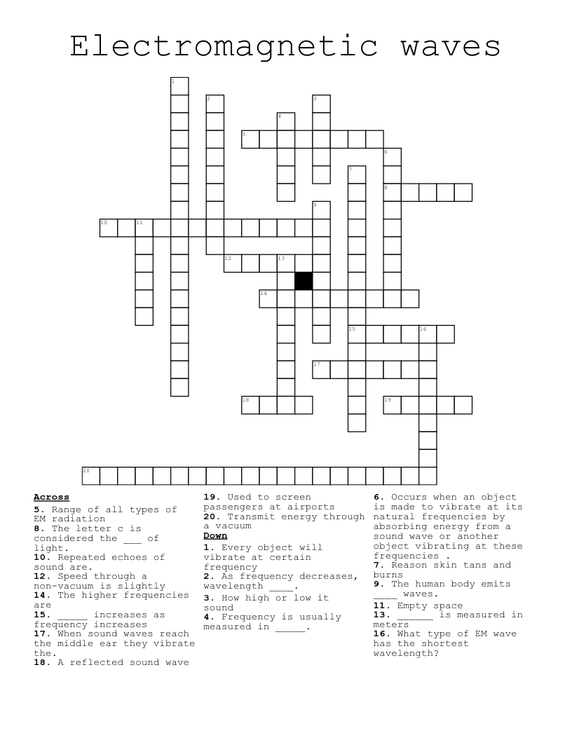 waves Crossword WordMint