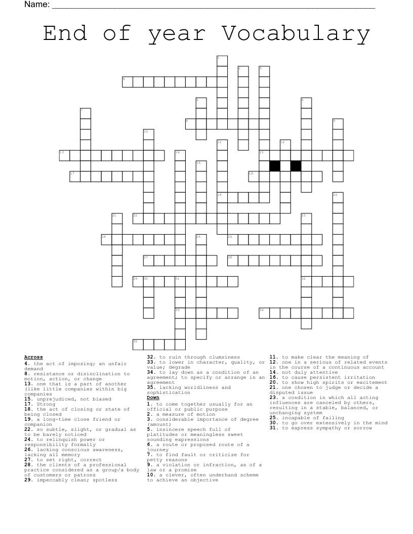 Similar to Lesson 1113 Crossword WordMint