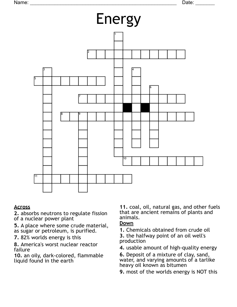 Fossil Fuels Word Search WordMint
