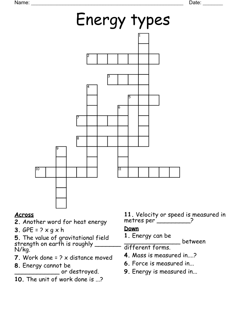 Dennis The Menace Types Crossword