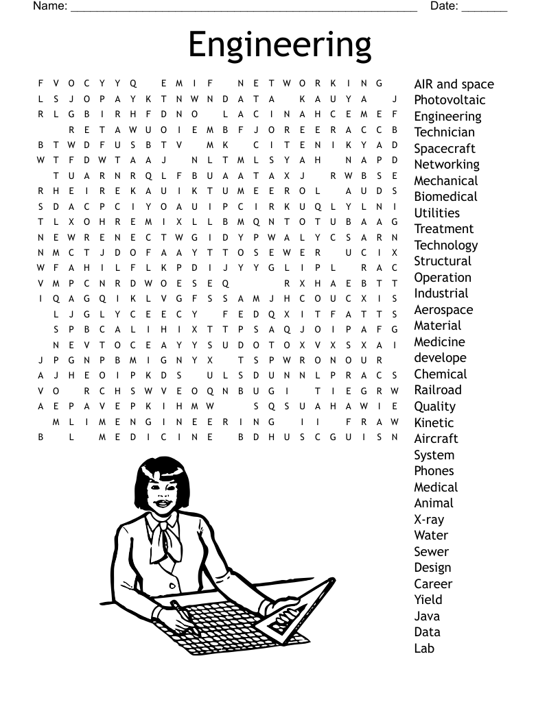 Engineering word search WordMint