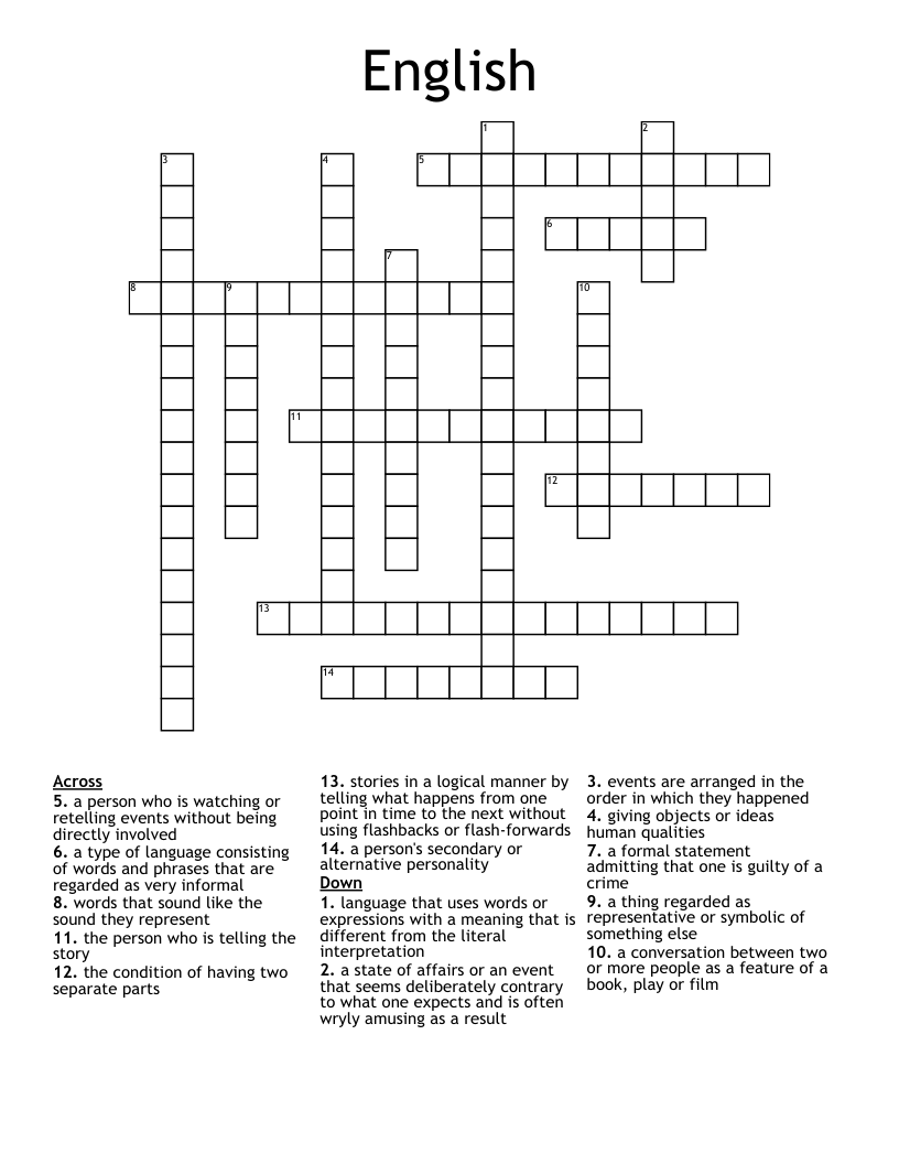 Englishman Crossword