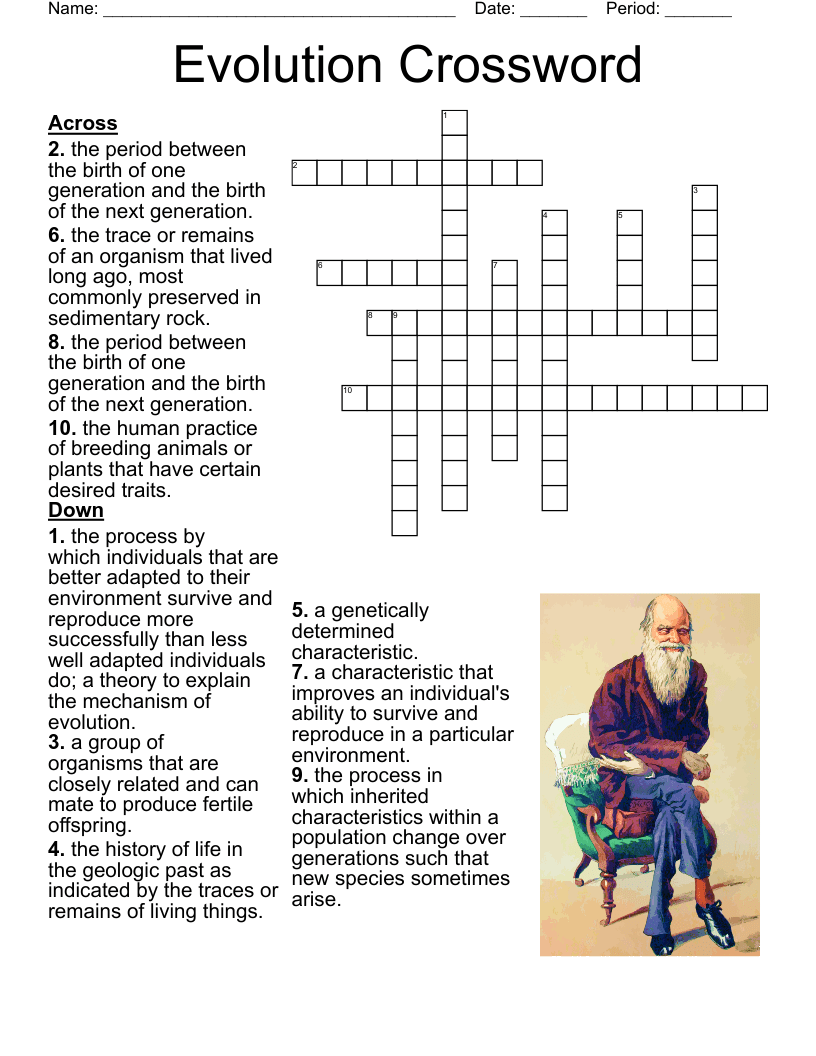 Evolution Crossword - WordMint