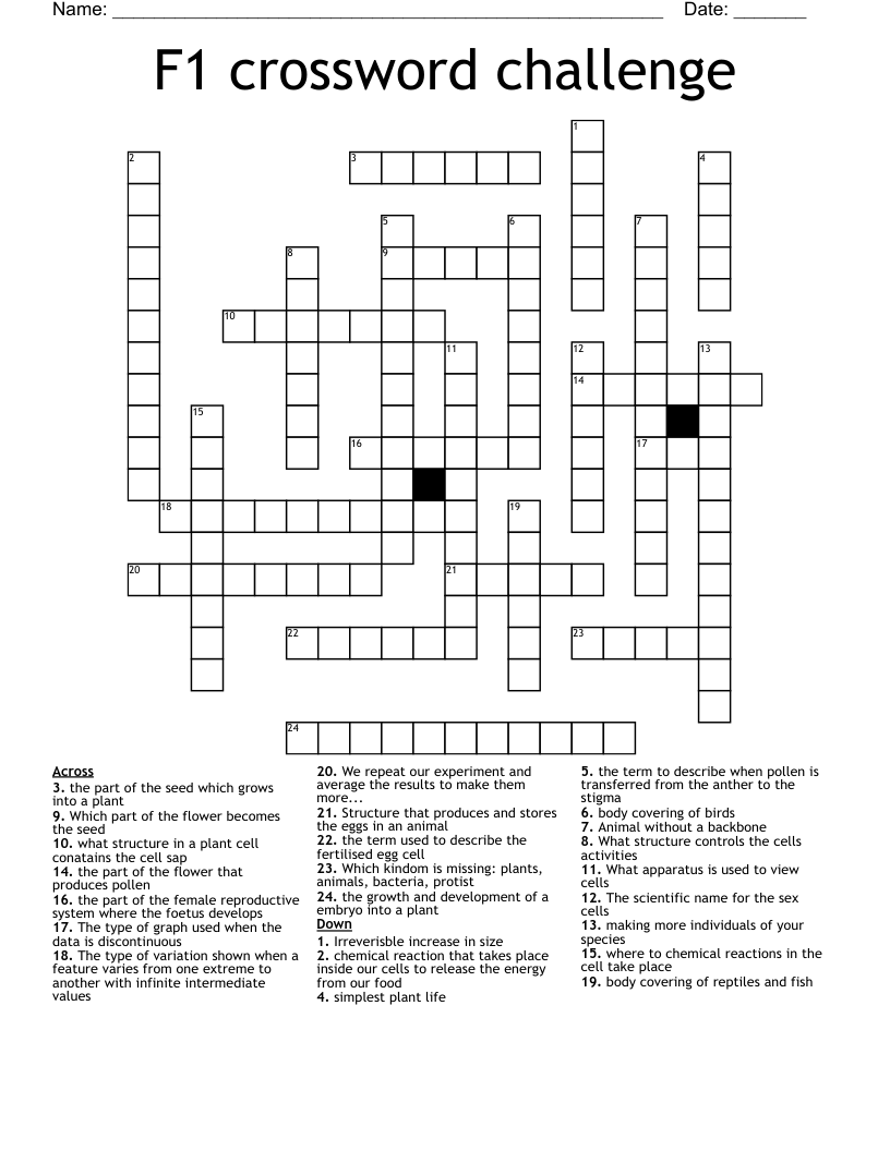 Inheritance Crossword WordMint