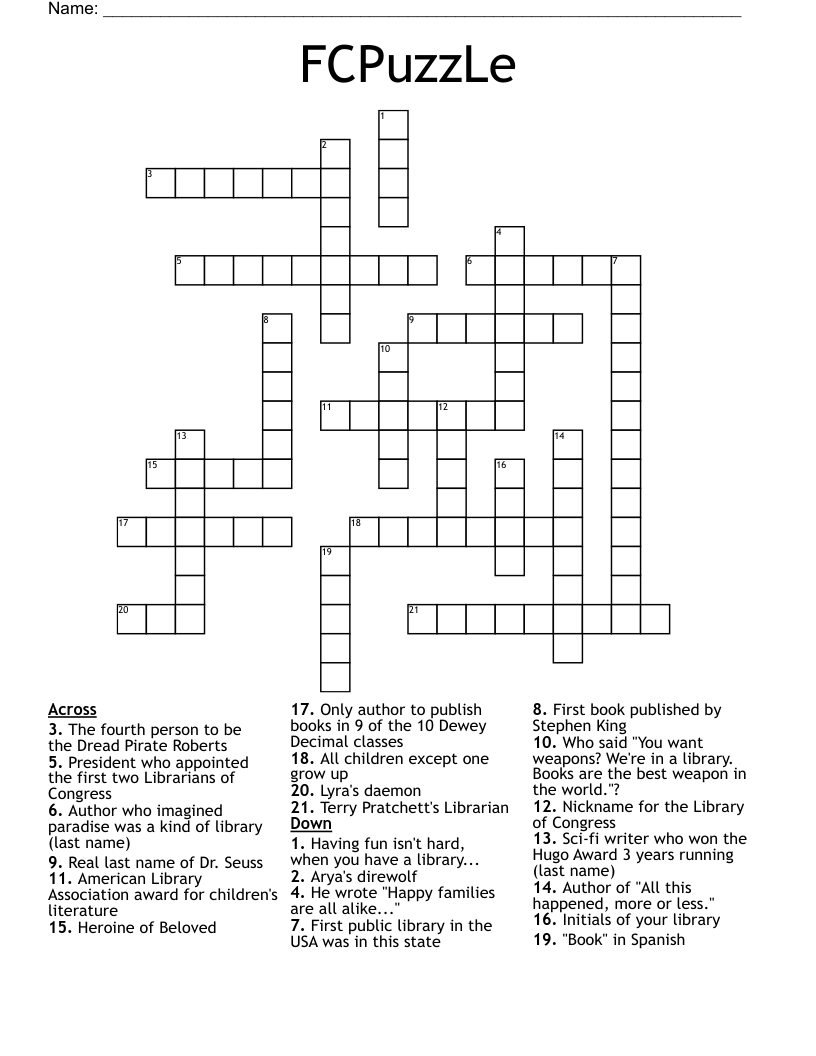 FCPuzzLe Crossword WordMint