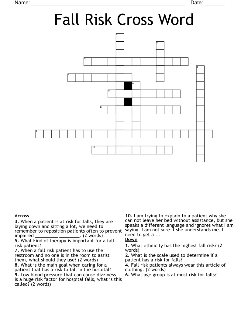 Sepsis Crossword WordMint