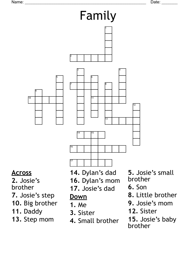 Family Crossword - WordMint