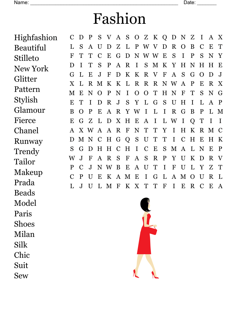 51 Chic Fashion Style Crossword Crossword Clue