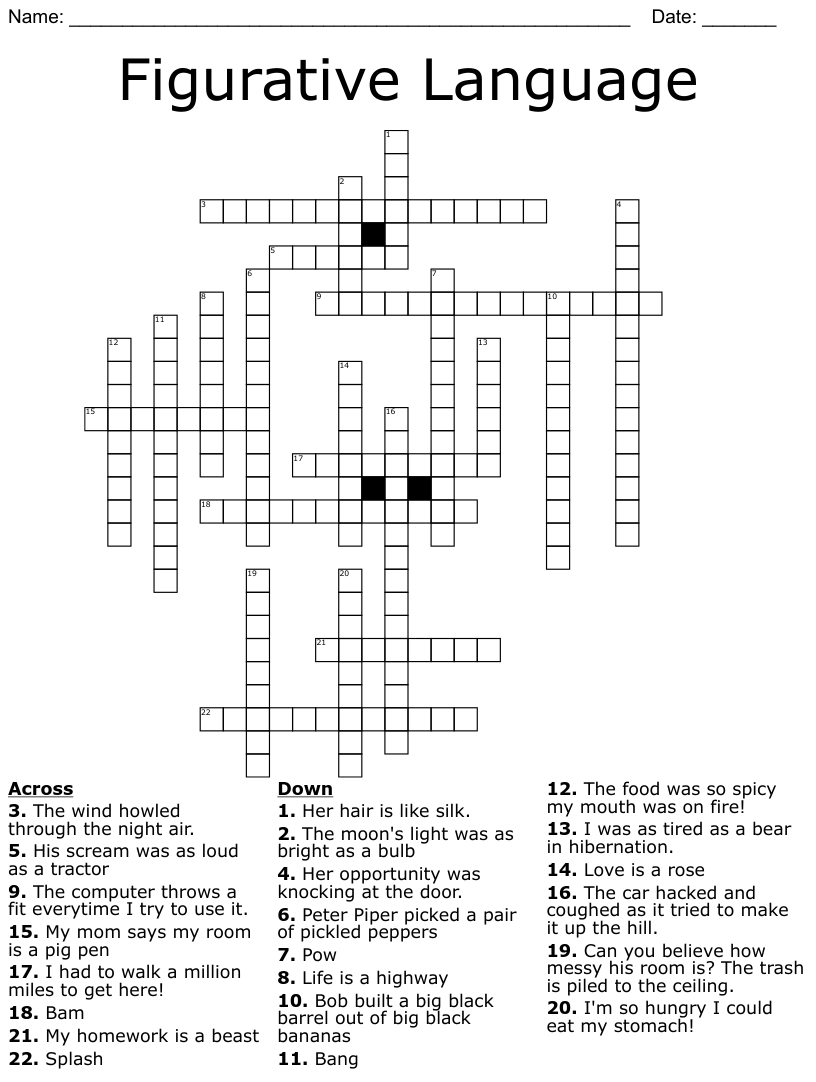 Crucigrama Crossword WordMint