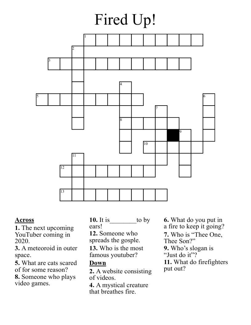 Fired Up! Crossword WordMint