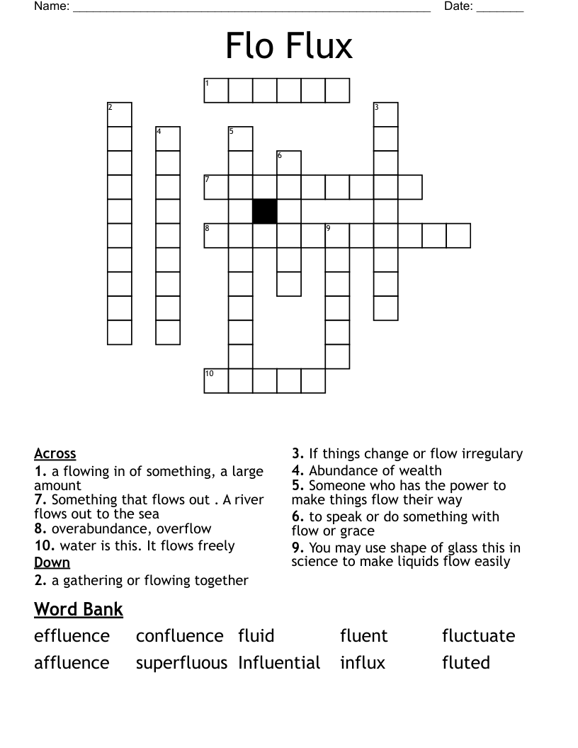 Flo Flux Crossword WordMint