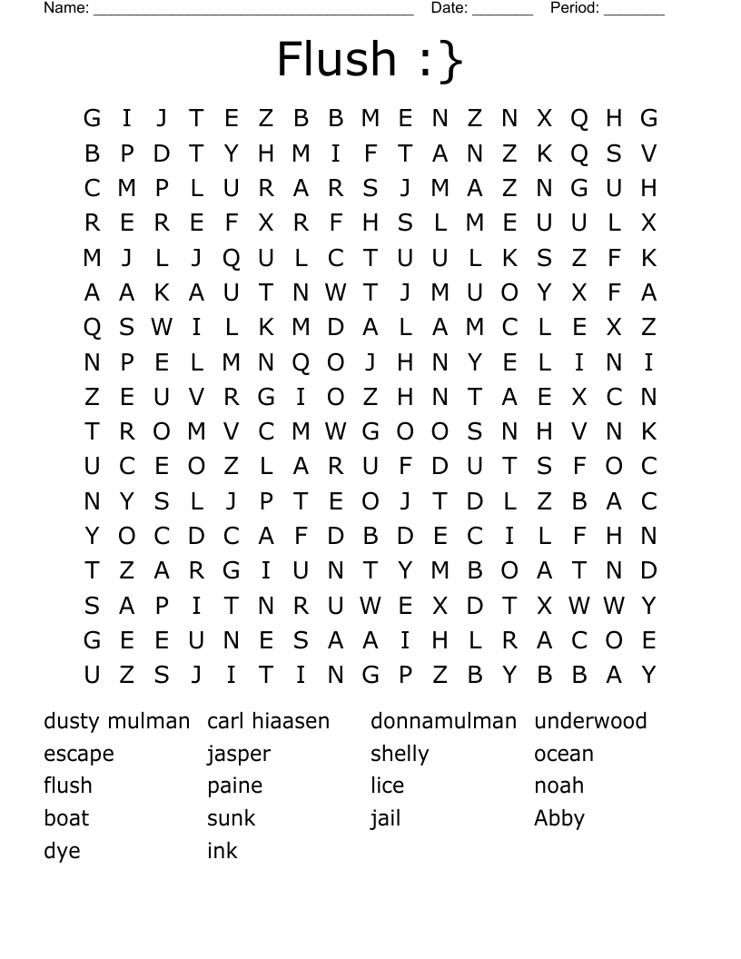 Flush Crossword WordMint