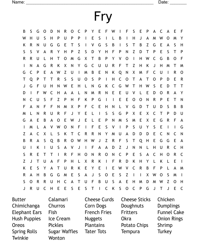 Fry Word Search WordMint