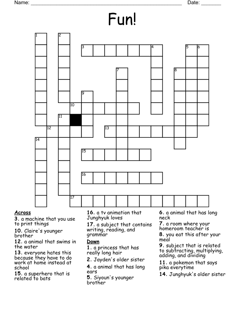 Fun! Crossword - WordMint