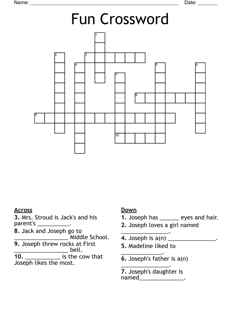 Fun Crossword WordMint