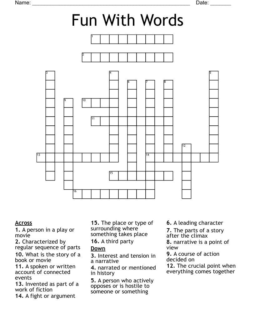 Fun With Words Crossword - WordMint