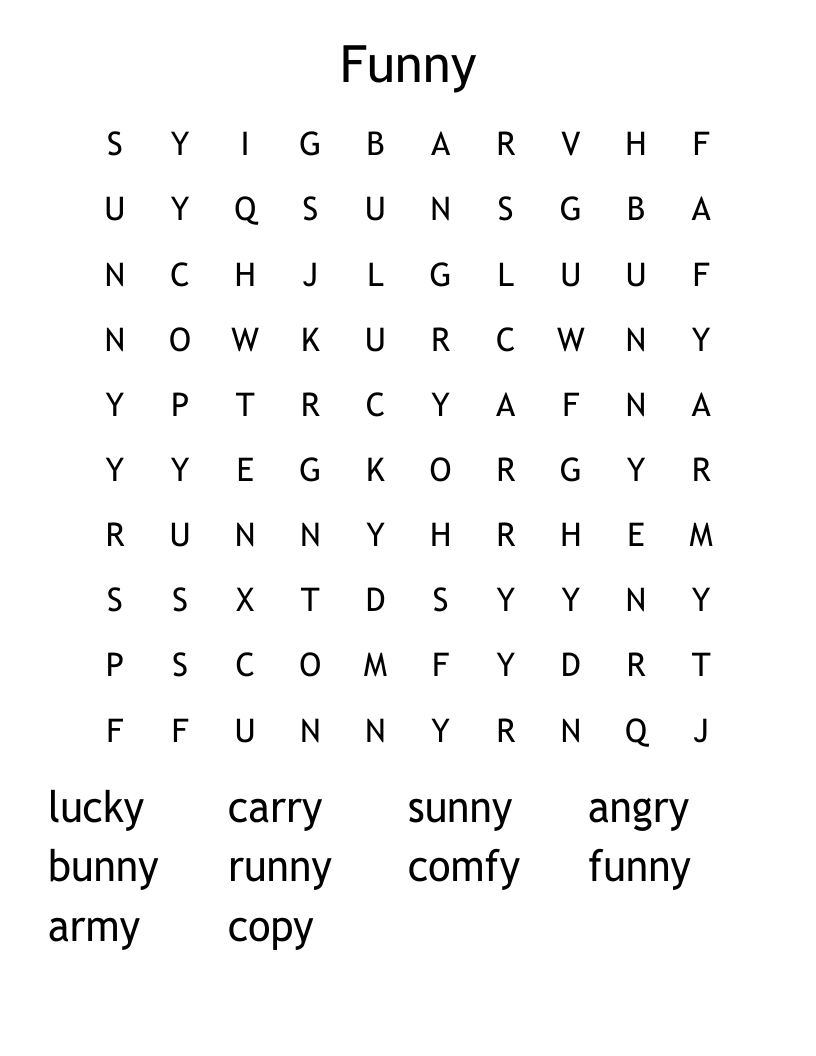 Funny Word Search WordMint