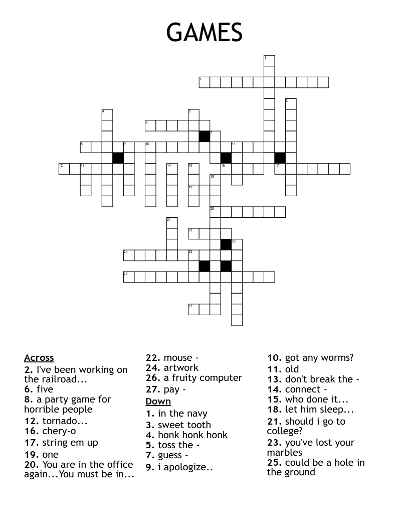 GAMES Crossword WordMint