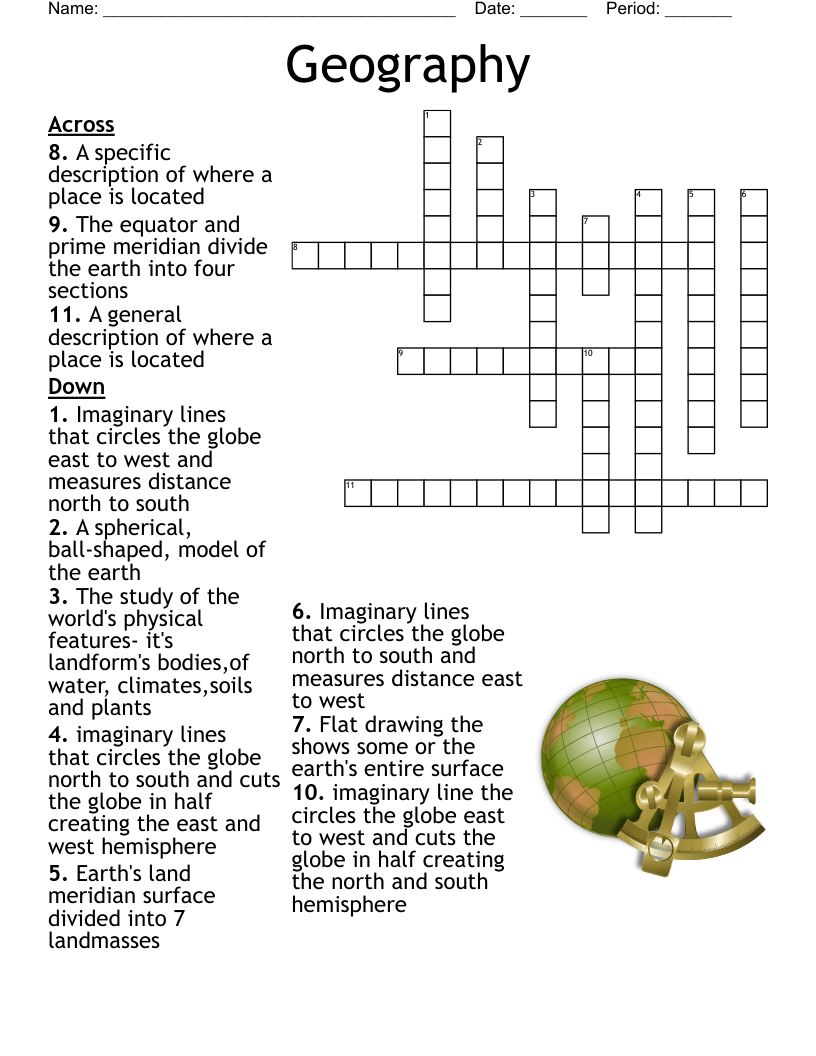 Geography Crossword WordMint
