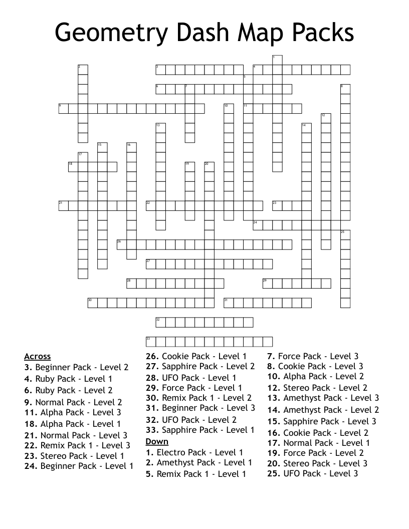 Geometry dash Bingo WordMint