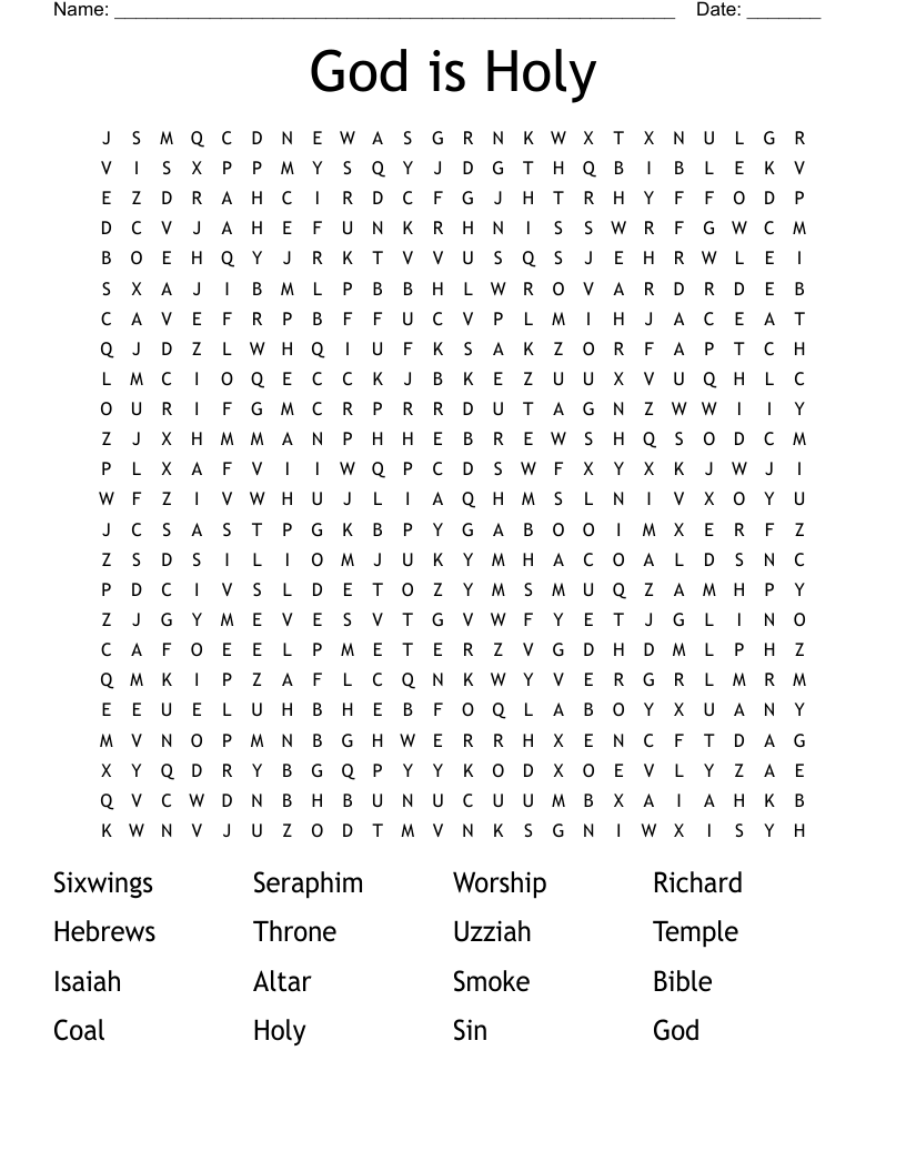 Isaiah 6 Crossword WordMint