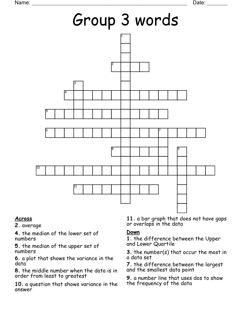 Group 3 words Crossword WordMint