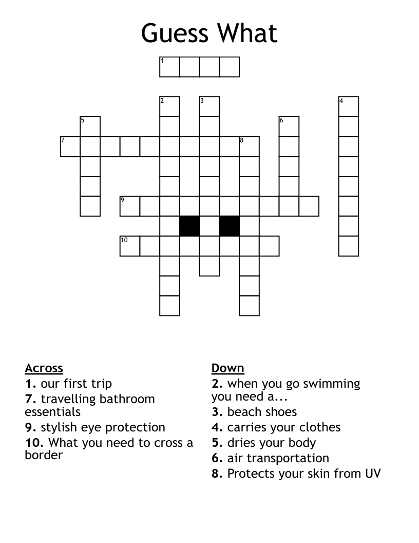 Guess What Crossword WordMint