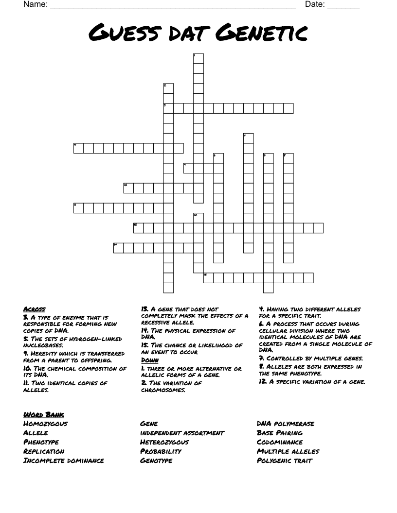 Guess dat Crossword WordMint