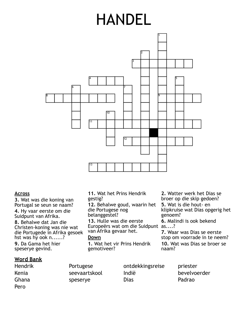 HANDEL Crossword WordMint