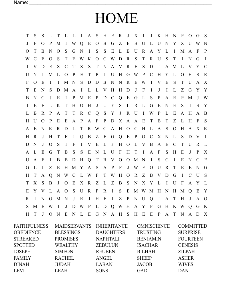 HOME Word Search - WordMint