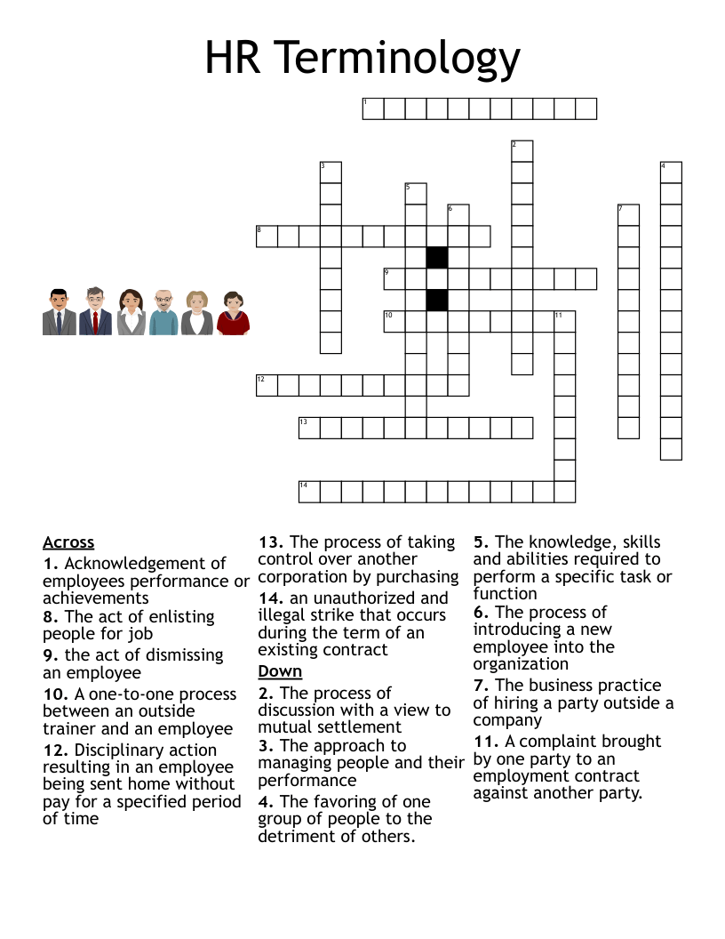 Human Resource Management Crossword WordMint