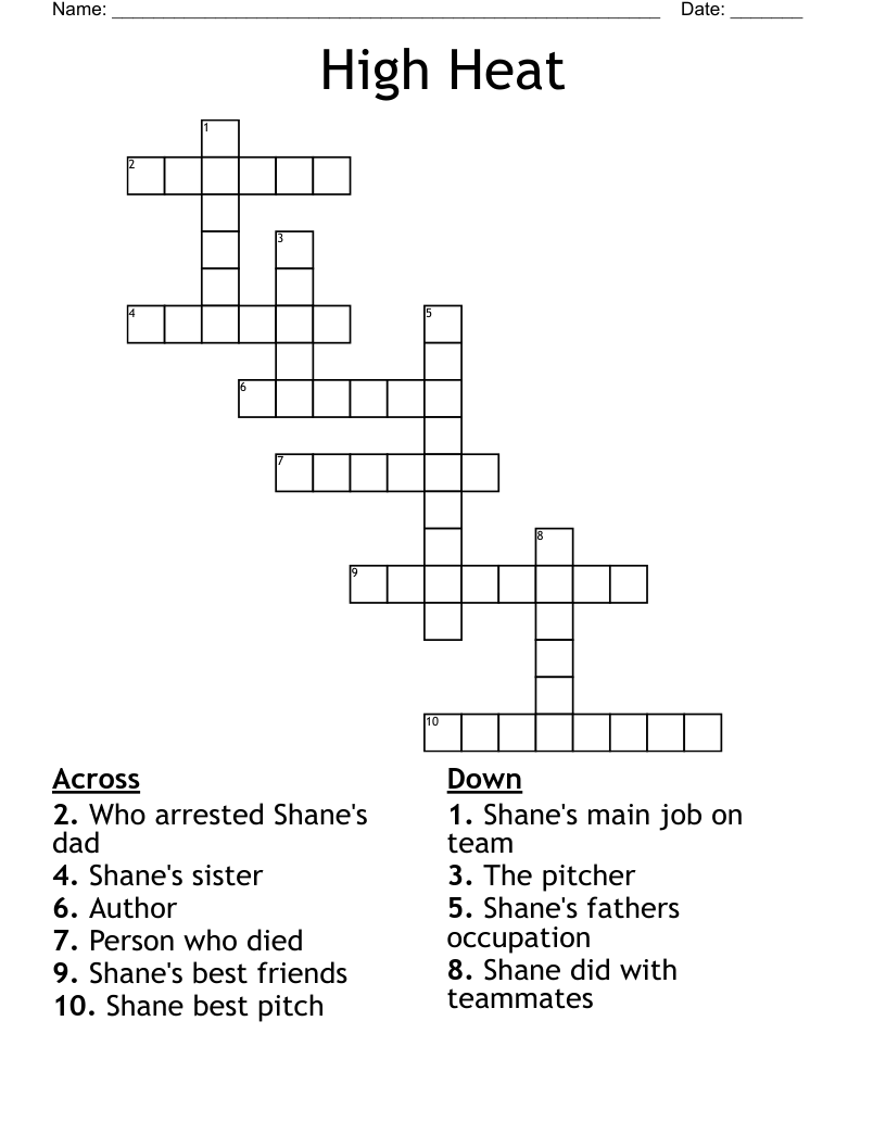 High Heat Crossword WordMint