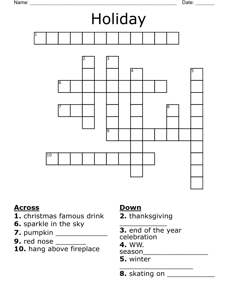 Holiday Crossword WordMint