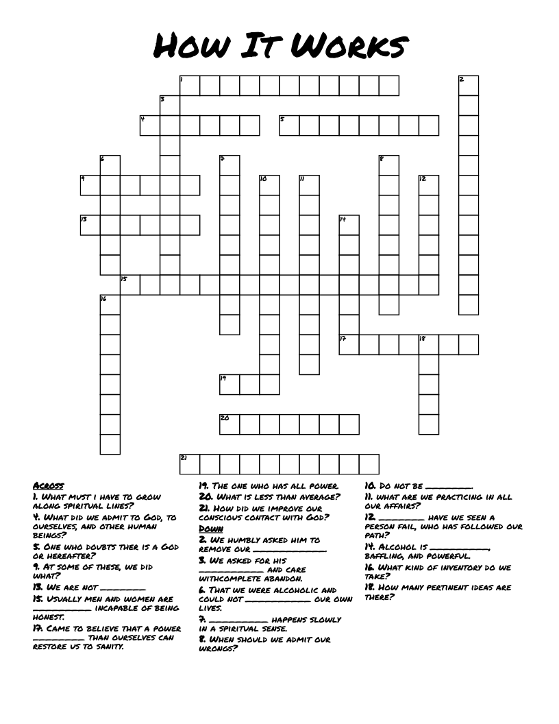 How It Works Crossword WordMint