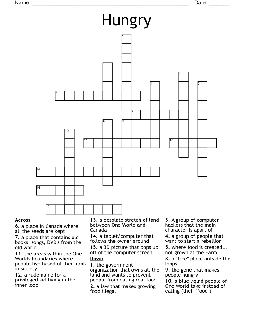 Hungry Crossword WordMint