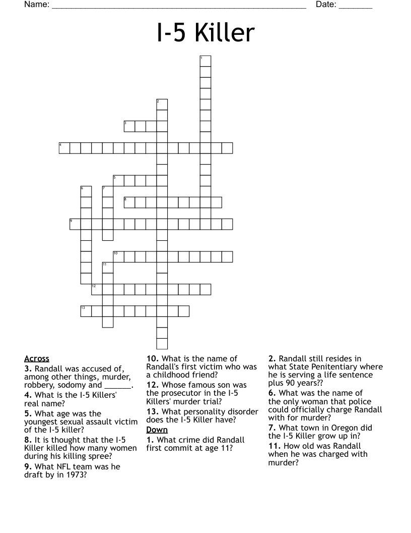 I5 Killer Crossword WordMint