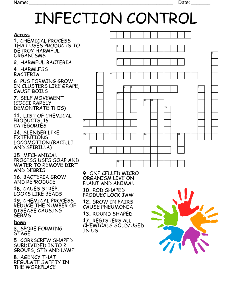 INFECTION CONTROL Crossword - WordMint