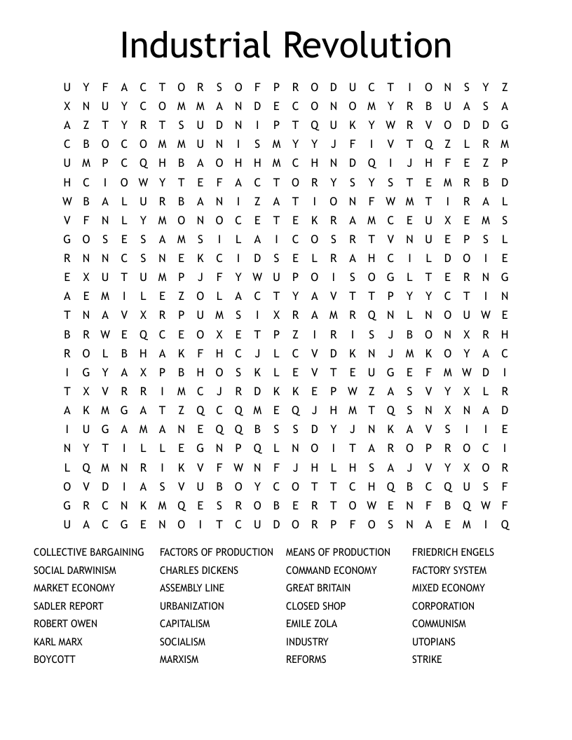 SOCIAL STUDIES Word Search WordMint