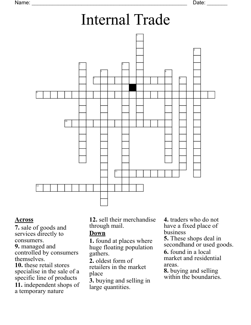 'Consumers Choice' Crossword WordMint