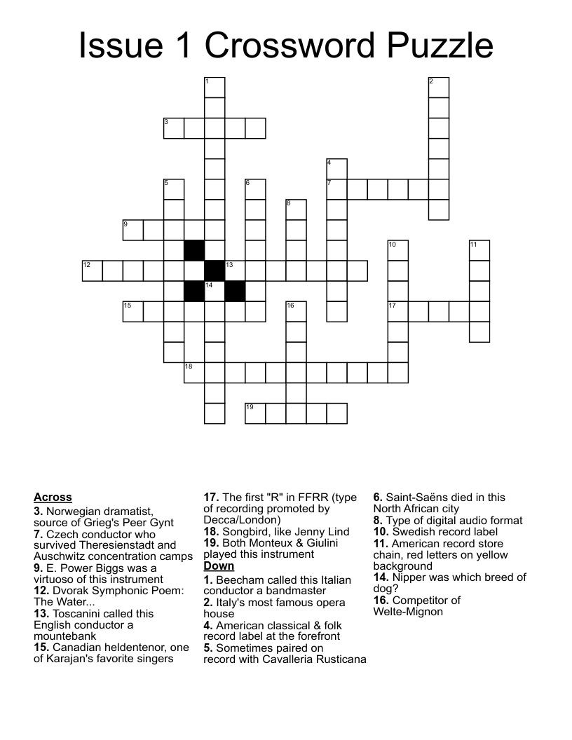 Issue 1 Crossword Puzzle WordMint
