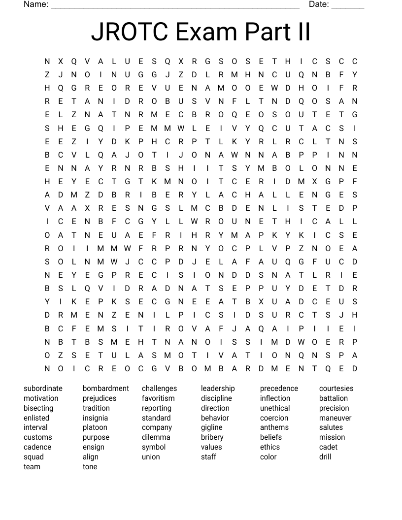 Jrotc Questions And Answers at Charles Schroeder blog