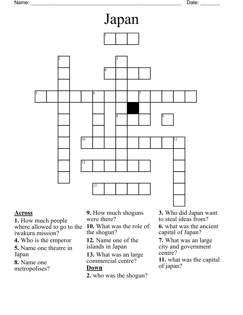 Japan Crossword WordMint