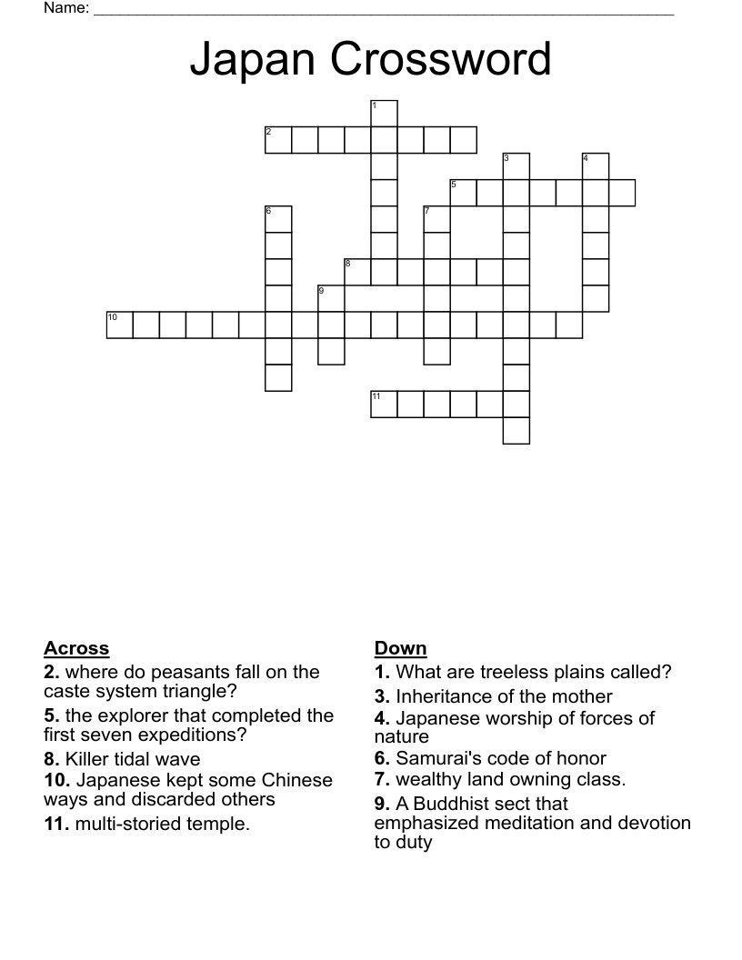 Japan Crossword WordMint