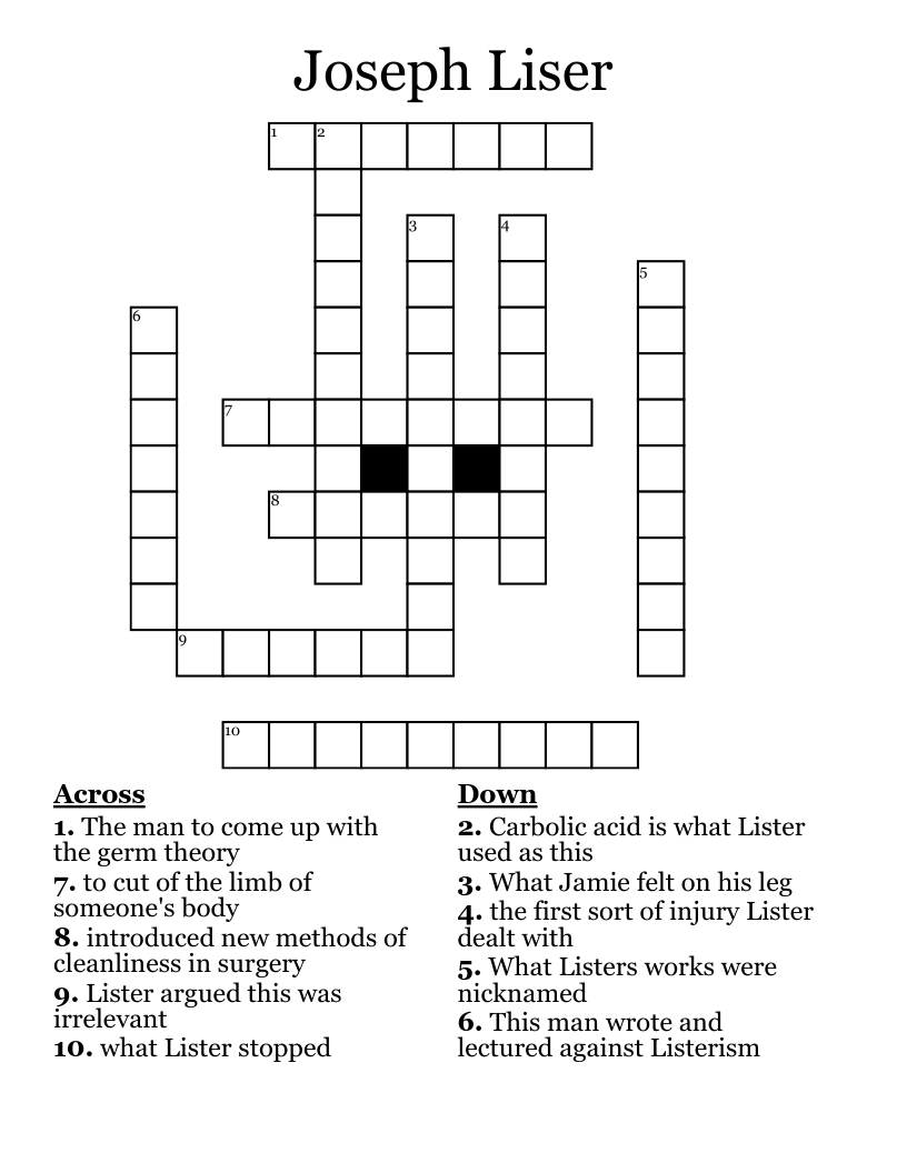 Listerism Puzzle Crossword WordMint
