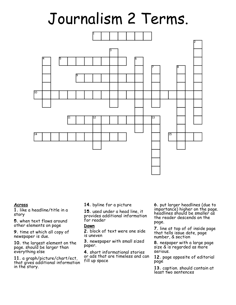 News Crosswords, Word Searches, Bingo Cards WordMint